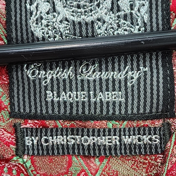 English Laundry Men's 100% Cotton Flip Cuffs Grid Print Button Front Shirt - L - Picture 3 of 10